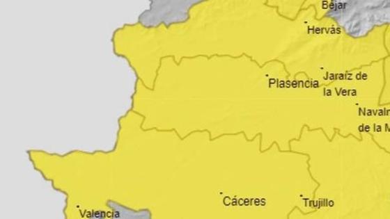 El 112 Extremadura amplía la alerta amarilla para mañana sábado a toda la región