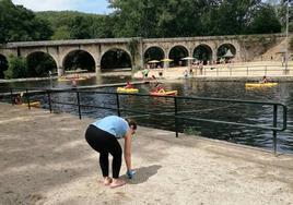 Limpieza de la basuraleza en el Lago en otra campaña anterior.