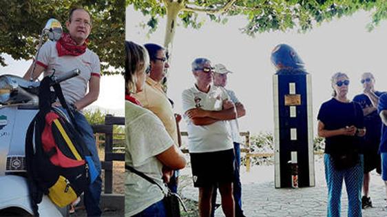 Emotivo el homenaje a Víctor Paz Sanz por parte de los moteros jaraiceños