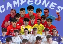 Los campeones de los Judex de 2024 de fútbol sala en la categoría cadete.