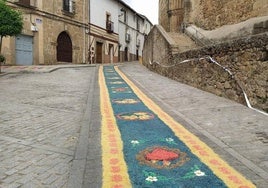 La Crucera de Santa María alfombrada, el pasado año.