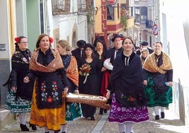 Recreación de la boda tradicional el 'Domingo Gordo'.