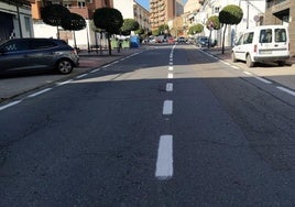 Tramo urbano, repintando en 2023.