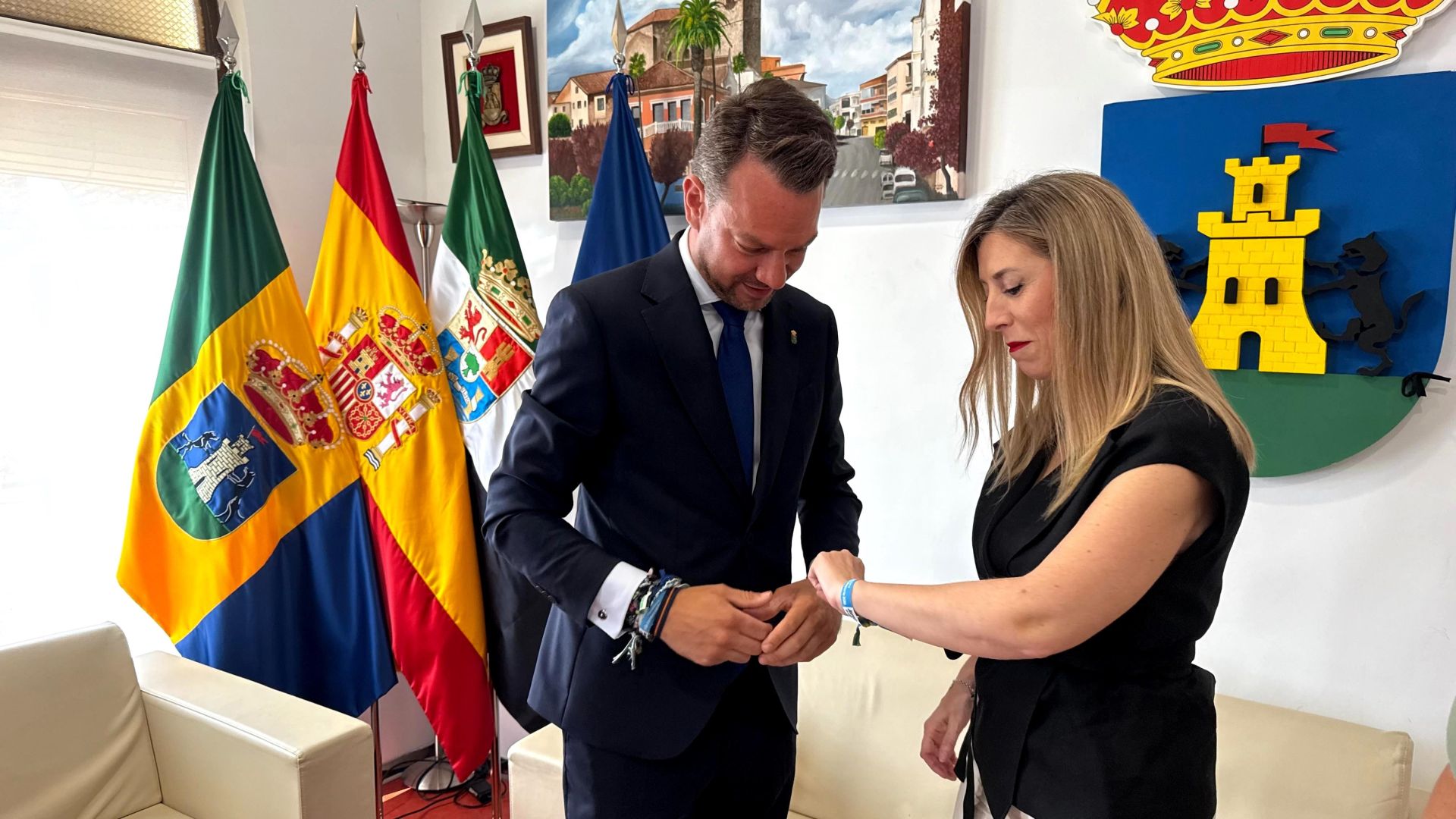 Reparto de material promocional de la candidatura 'Jaraíz Villa Europea del Deporte'