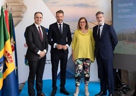 Fabián Pérez, Luis Miguel Núñez, Mercedes Morán y Nacho Moreno durante la presentación.