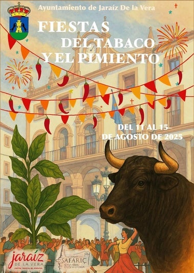 Marina García, ganadora del concurso de carteles de las Fiestas del Tabaco y Pimiento 2025