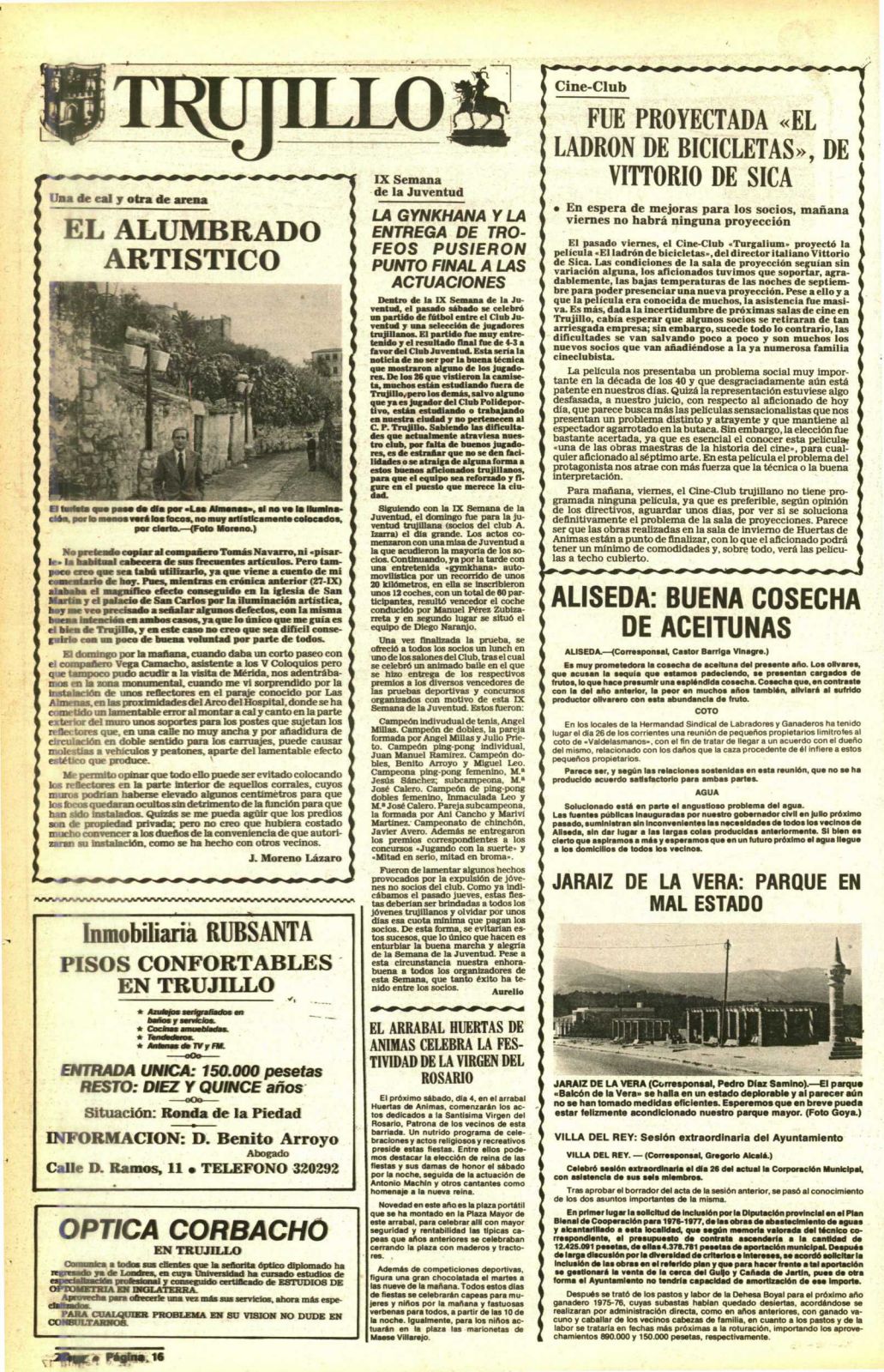 Su primera crónica en HOY.
