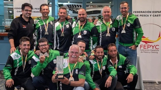 Carlos Labrador, subcampeón de España de pesca con la selección extremeña