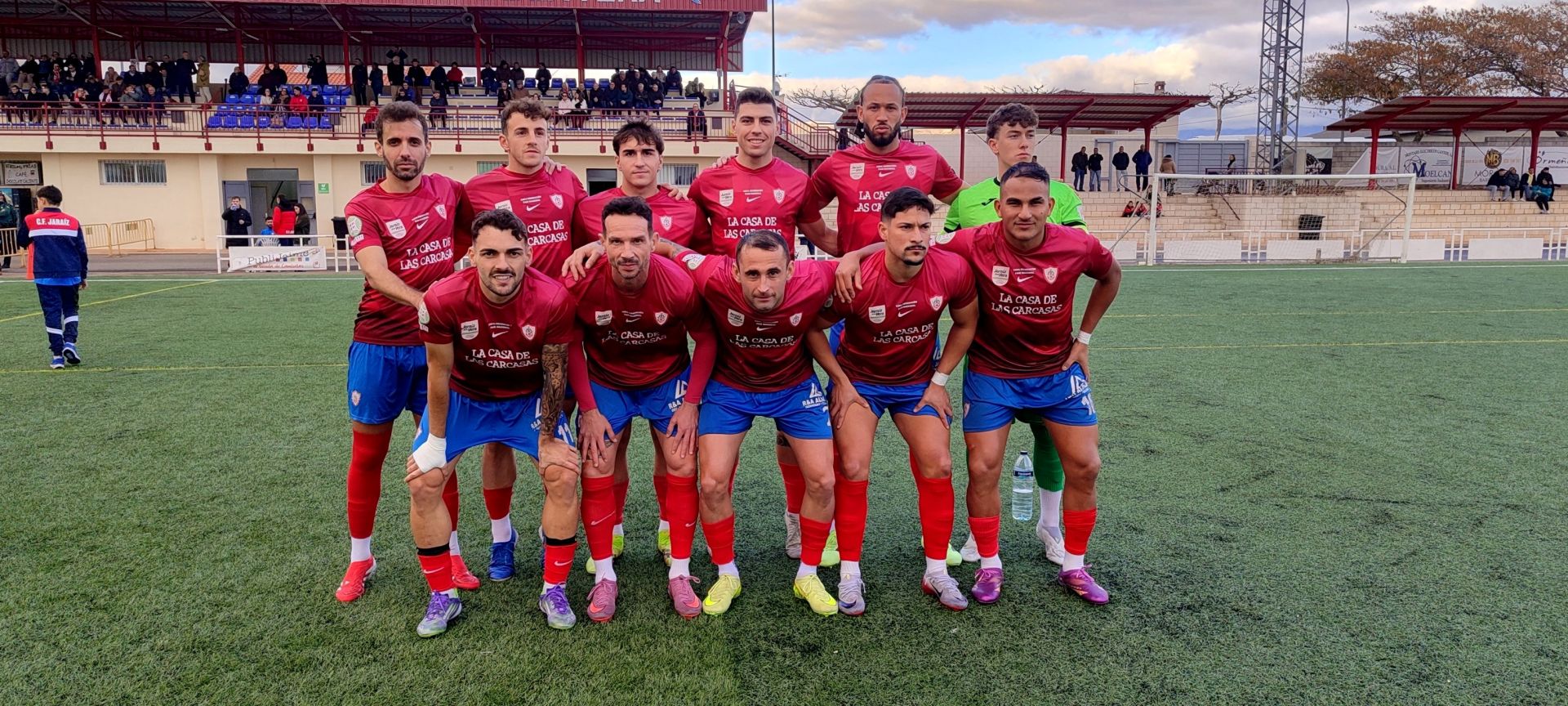 El Jaraíz posando en los minutos previos al inicio del partido contra el Pueblonuevo.