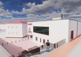 Recreación de la sala multiusos y su entorno.