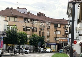 La avenida de la Constitución, principal arteria comercial de la localidad