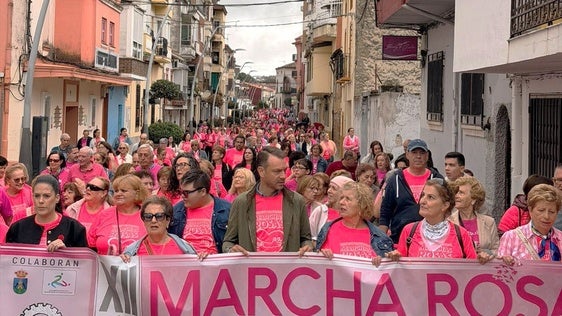Cabeza de la marcha rosa