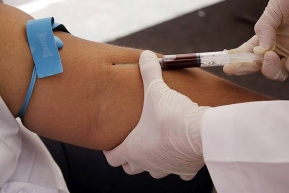 Extracción de sangre.