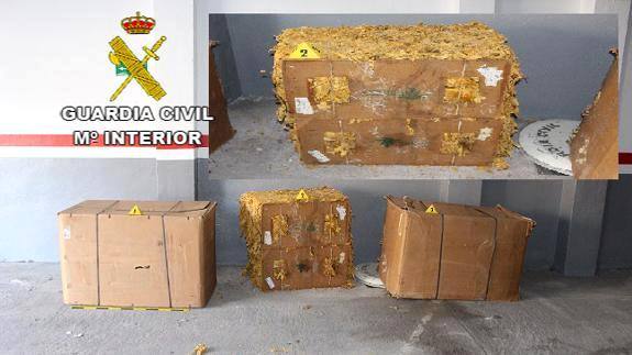 La Guardia Civil interviene 440 kilos de tabaco seco en rama de contrabando