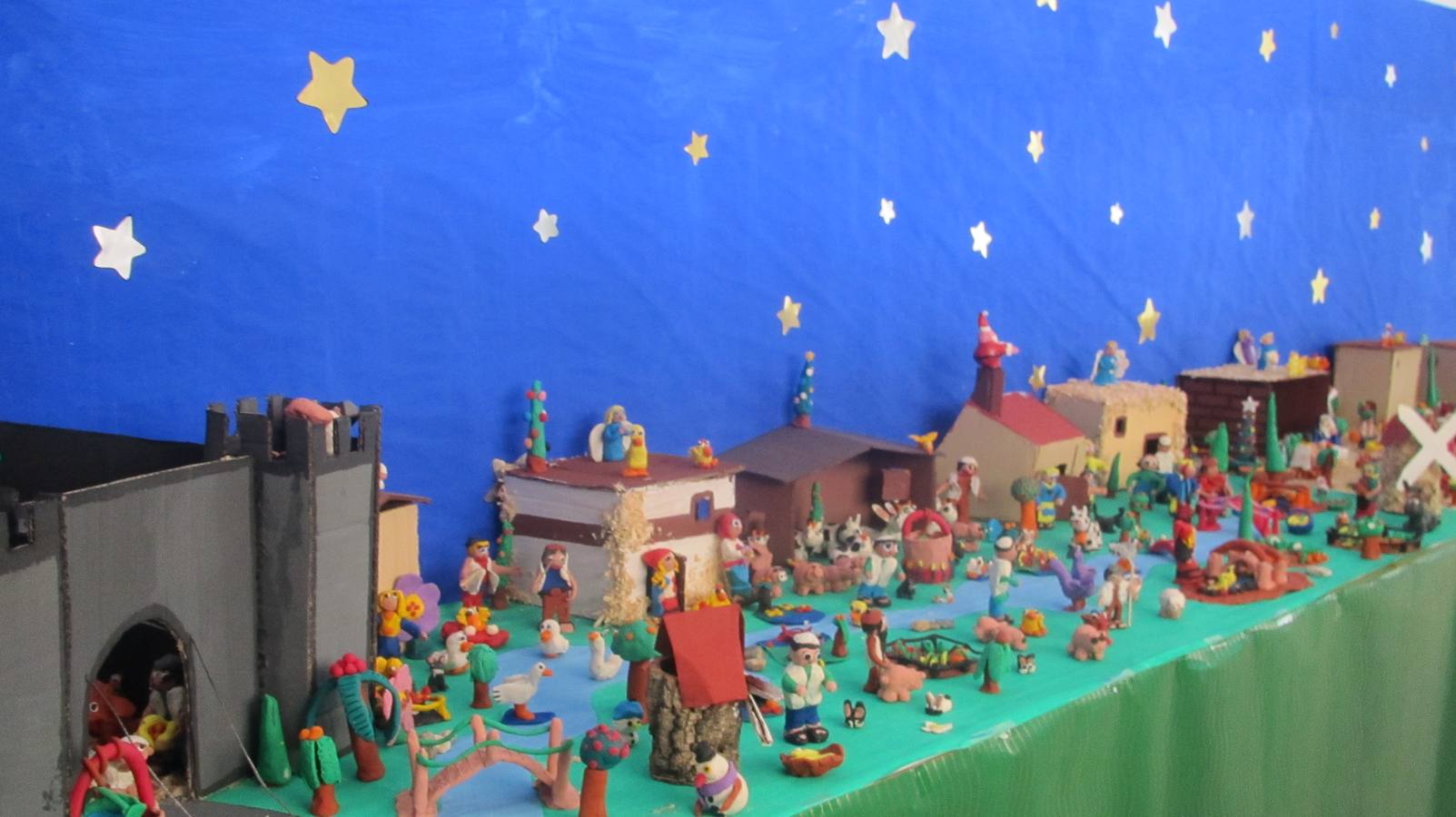 Belén de plastilina realizado por la UP Jaraíz.