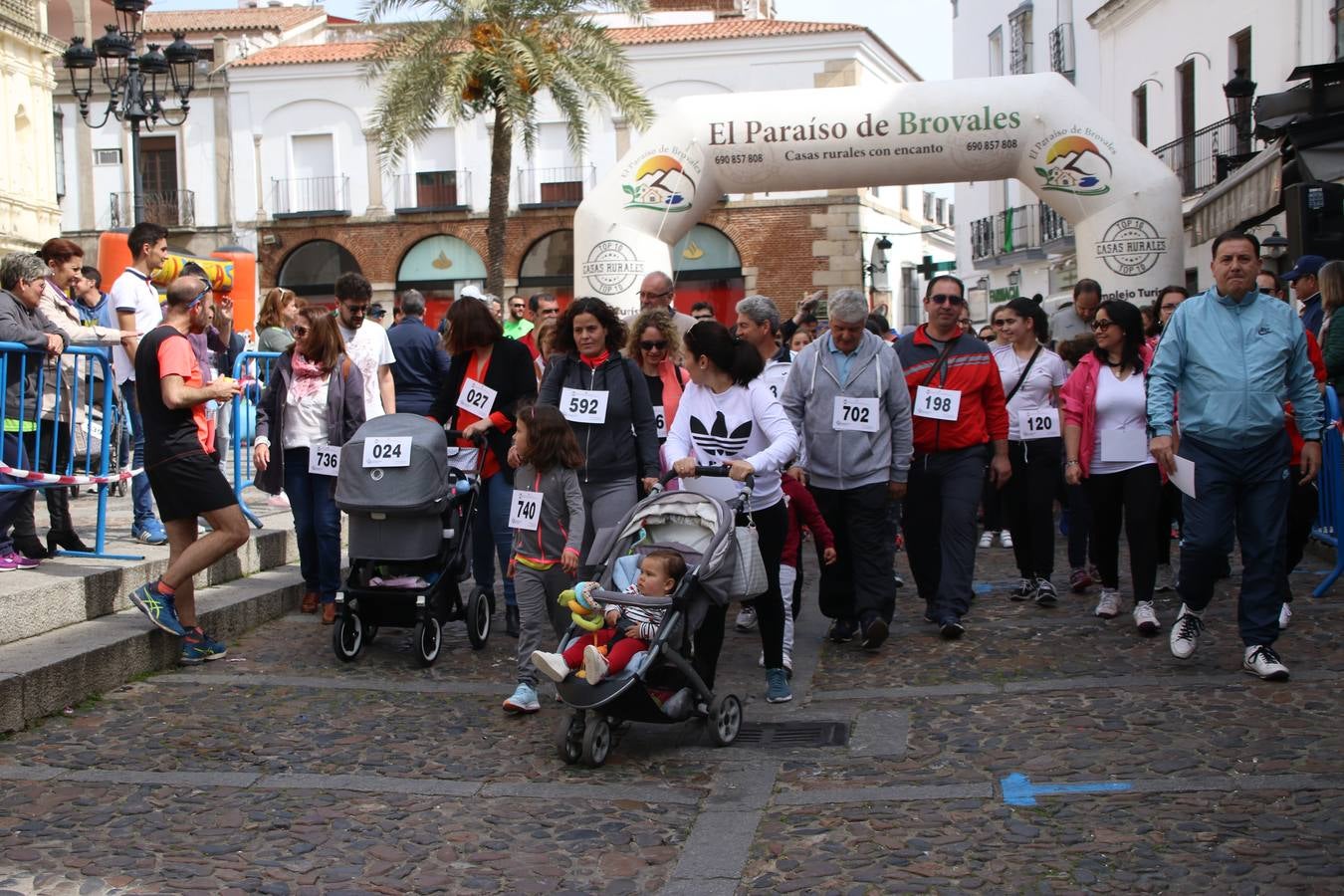 Jerez de los Caballeros celebró, ayer, la IX Carrera y Caminata Solidaria, organizada por la Junta de Cofradías de la Semana Santa Jerezana. La solidaridad y el deporte lograron recaudar 866 euros que irán destinados a Cáritas en Jerez.