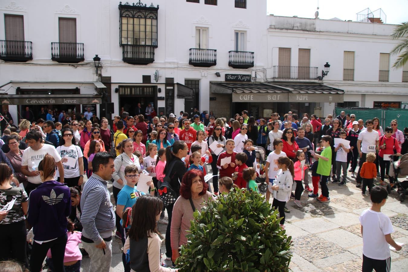 Jerez de los Caballeros celebró, ayer, la IX Carrera y Caminata Solidaria, organizada por la Junta de Cofradías de la Semana Santa Jerezana. La solidaridad y el deporte lograron recaudar 866 euros que irán destinados a Cáritas en Jerez.