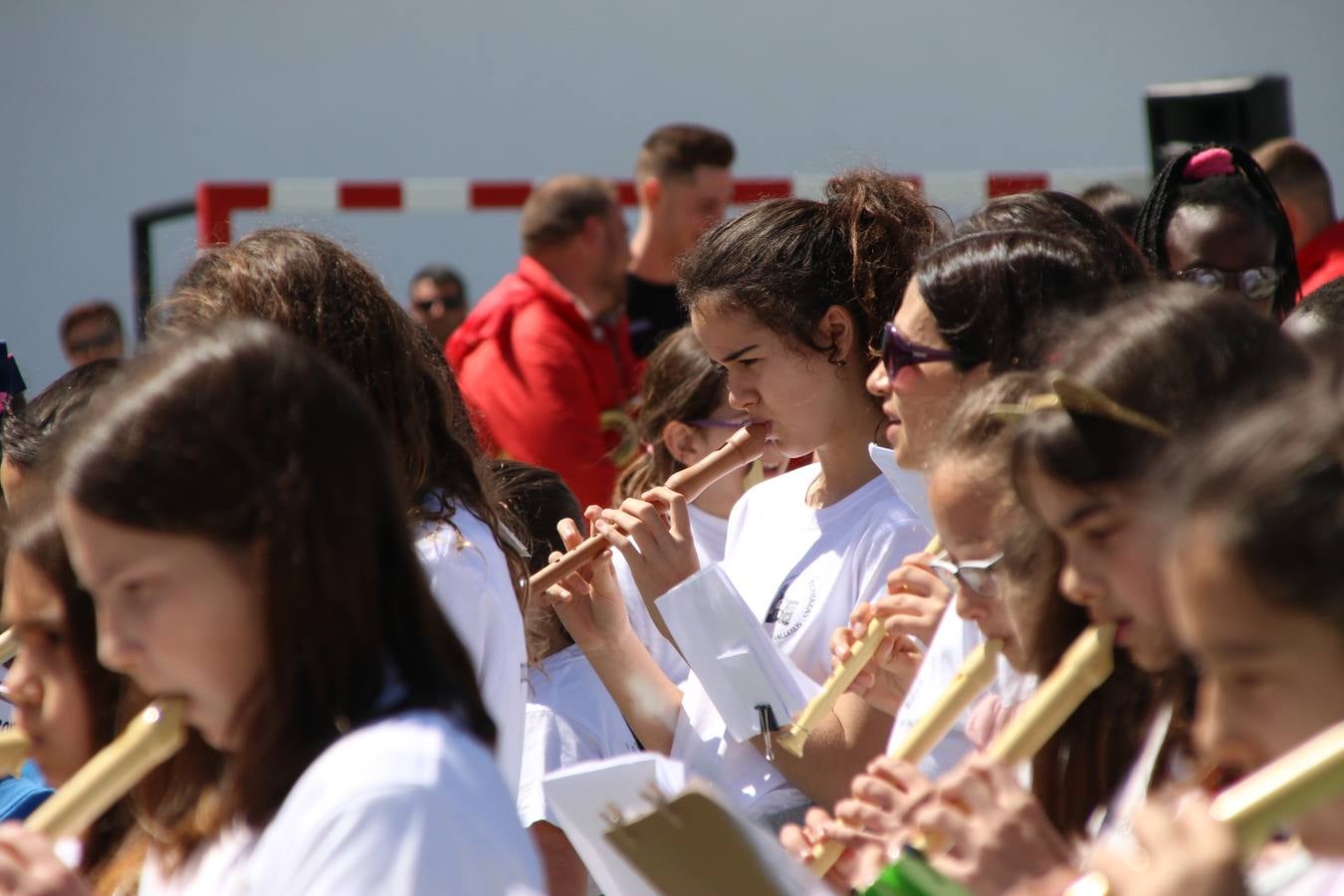 El Colegio 'Sotomayor y Terrazas' ha celebrado, esta mañana, su III Certamen escolar de bandas, organizado por el área de Música de este centro educativo, bajo la dirección de la maestra Loli Guzmán. A las puertas de la Semana Santa de Jerez, la actividad ha tenido como objetivo acercar la música a los niños y trabajar con ellos los sones que acompañan esta celebración. Esta edición ha contado, también, con la participación de alumnos del Colegio de Educación Especial 'Nuestra Señora de Aguasantas', la Agrupación Musical 'Nuestro Padre Jesús Nazareno', la Banda de CC. y TT. de 'Nuestra Señora del Rosario' y la Agrupación Musical 'Maestro Sousa'. Además, como novedad, se ha realizado un desfile previo por las calles del popular 'Barrio Alto'.