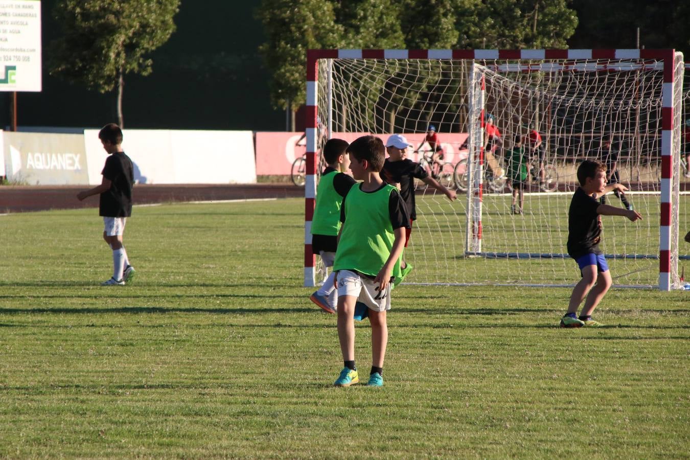 La Ciudad Deportiva 'Manuel Calzado' acogió, ayer, la clausura del curso de la Escuela Municipal de Deportes de Jerez de los Caballeros con un desfile y una exhibición por parte de los alumnos y alumnas. Casi 500 niños y niñas se han formado, este año, en las distintas modalidades deportivas: atletismo, minibasket, baloncesto, ciclismo, fútbol-sala, fútbol 8, judo, kárate, multiaventura, multideporte, pádel, patinaje artístico, tenis y zumba kids.