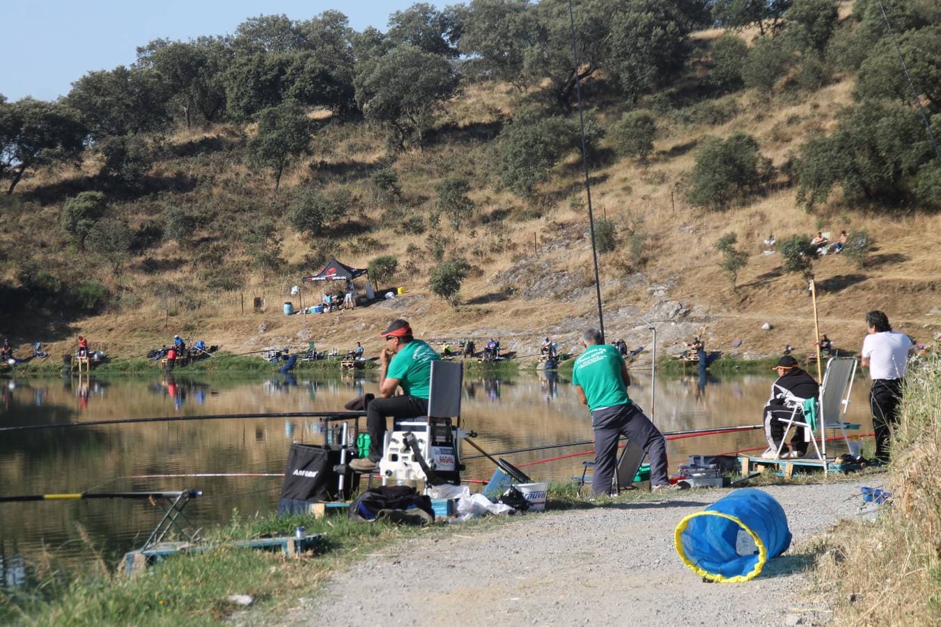 Francisco Pérez Caballo ha sido el ganador, este domingo, del tradicional Concurso de Pesca 'Charca de la Albuera' que este año 2019 ha alcanzado su 301 aniversario. Pérez ha logrado una peso total de captura de tencas de 11'380 kilogramos, casi una proeza teniendo en cuenta la dificultad de la mayoría de los cerca de 200 participantes que se han dado cita en este evento, para pescar la especie protagonista del mismo. José Antonio Flores Matamoros ha sido el segundo clasificado y primero de la zona C con 10`180 kilos de tenca; el tercer puesto y primero de la zona B ha sido para Juan José Sánchez Garrido con un peso de 4`980 kilos y el cuarto y primero de la zona A ha sido Antonio Galván Guerrero con una captura de poco más de 3 kilos de tencas.