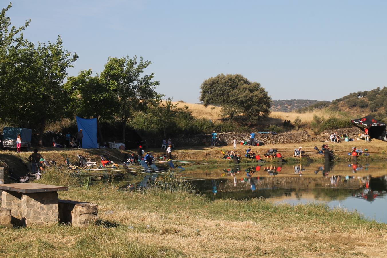 Francisco Pérez Caballo ha sido el ganador, este domingo, del tradicional Concurso de Pesca 'Charca de la Albuera' que este año 2019 ha alcanzado su 301 aniversario. Pérez ha logrado una peso total de captura de tencas de 11'380 kilogramos, casi una proeza teniendo en cuenta la dificultad de la mayoría de los cerca de 200 participantes que se han dado cita en este evento, para pescar la especie protagonista del mismo. José Antonio Flores Matamoros ha sido el segundo clasificado y primero de la zona C con 10`180 kilos de tenca; el tercer puesto y primero de la zona B ha sido para Juan José Sánchez Garrido con un peso de 4`980 kilos y el cuarto y primero de la zona A ha sido Antonio Galván Guerrero con una captura de poco más de 3 kilos de tencas.