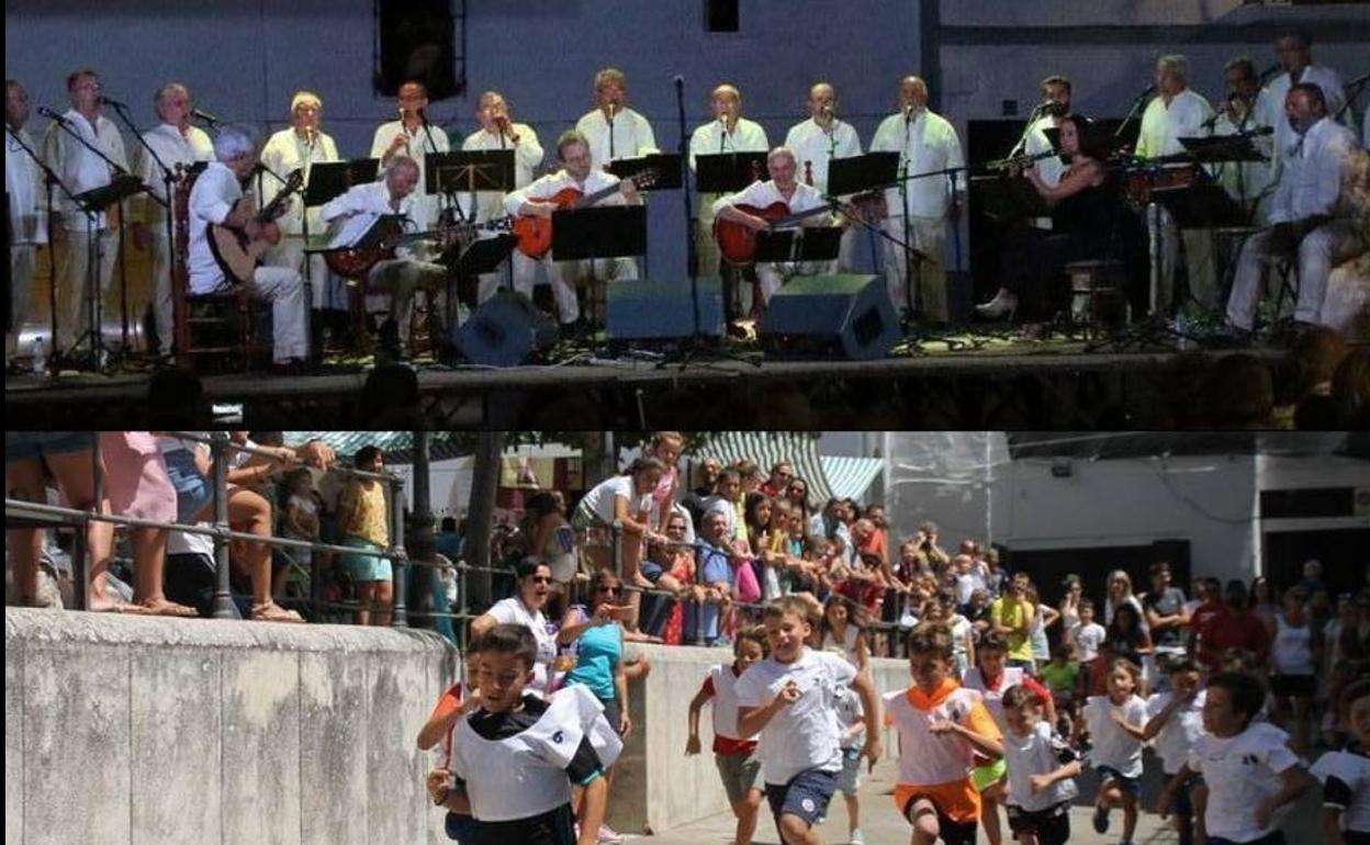 El grupo jerezano 'Camerata Bolero' puso melodía, de noche, a esta tradicional 'Velá' que en la mañana del domingo ha llenado de juegos y algarabía el Llano de los Mártires.