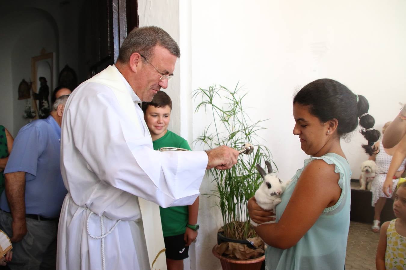 El popular barrio de 'San Roque' ha acogido, esta mañana, la primera jornada de su tradicional «velá». La cita ha comenzado con el despertar del barrio con repiques de campana y ha continuado con la tradicional ceremonia de la bendición de animales, los juegos infantiles, una gran tómbola y la fiesta de la espuma. 