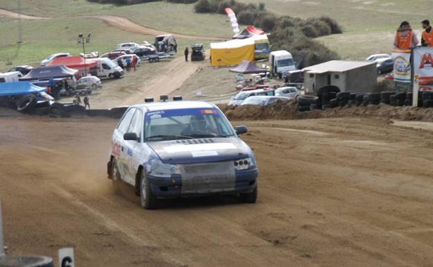 Vicente Gascón en una de las semifinales del Autocross.