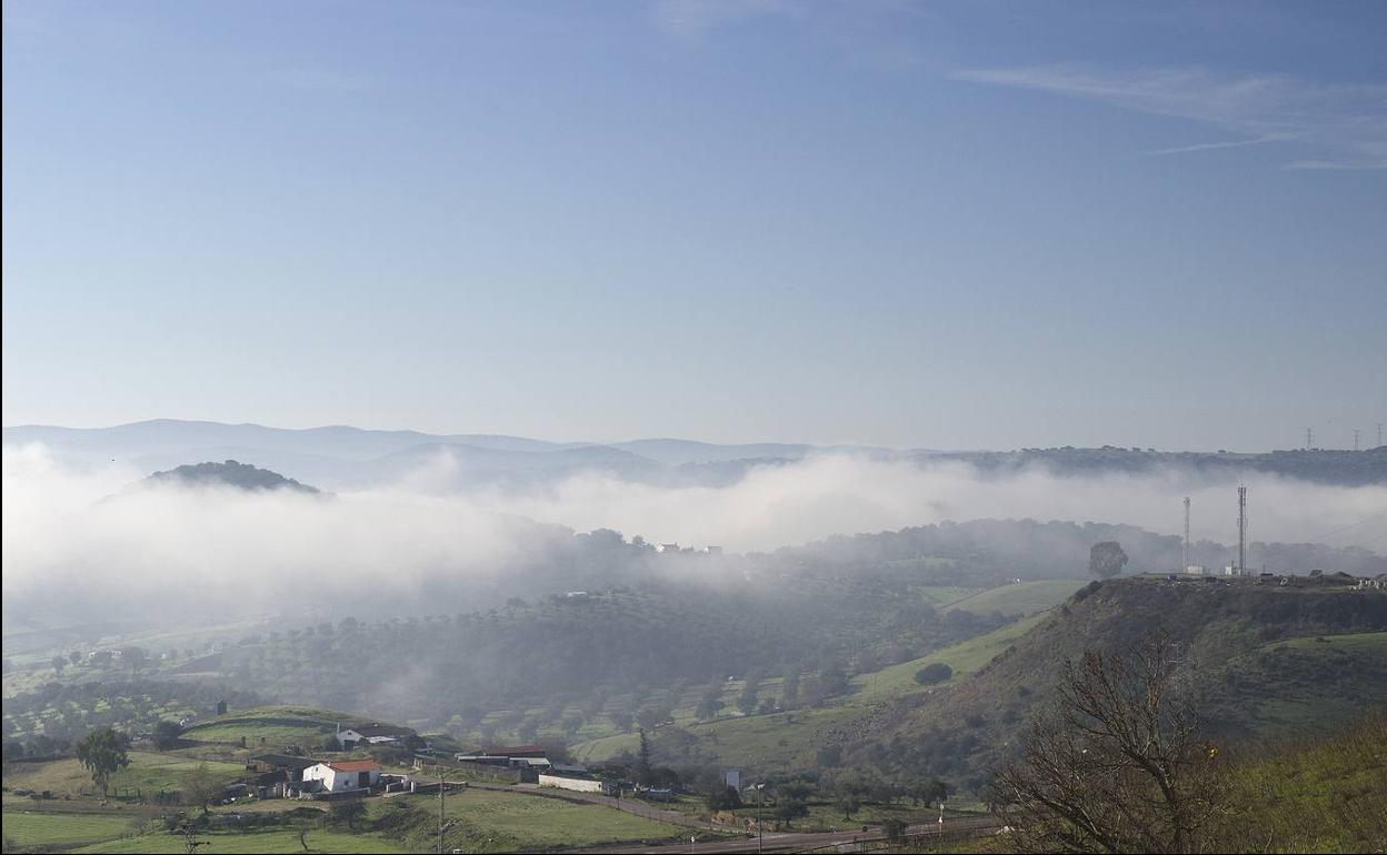 Vista del Valle del Ardila en el entorno de Jerez de los Caballeros.