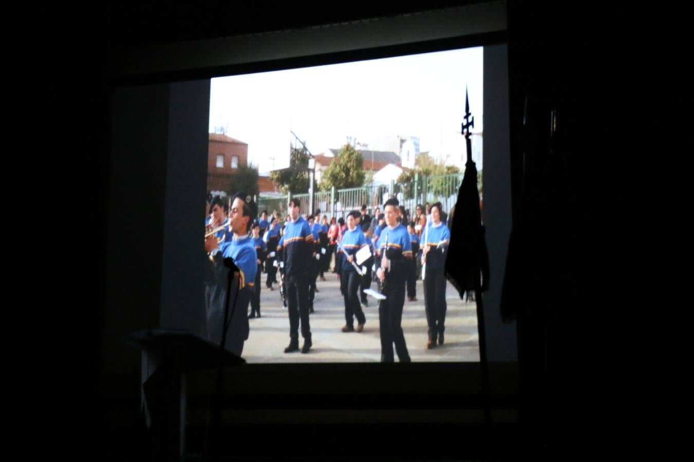 La Agrupación Musical 'Maestro Sousa' interpretando una de las Marchas de su repertorio para esta Semana Santa.