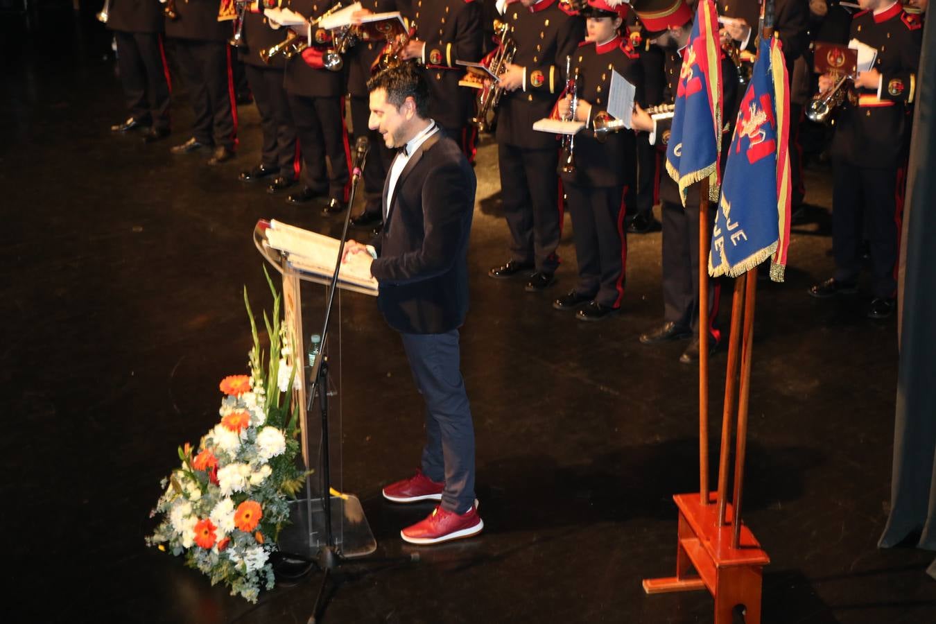 La Agrupación Musical 'Maestro Sousa' interpretando una de las Marchas de su repertorio para esta Semana Santa.