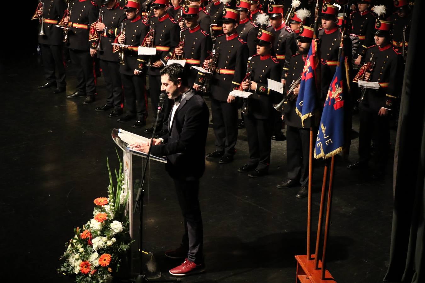 La Agrupación Musical 'Maestro Sousa' interpretando una de las Marchas de su repertorio para esta Semana Santa.