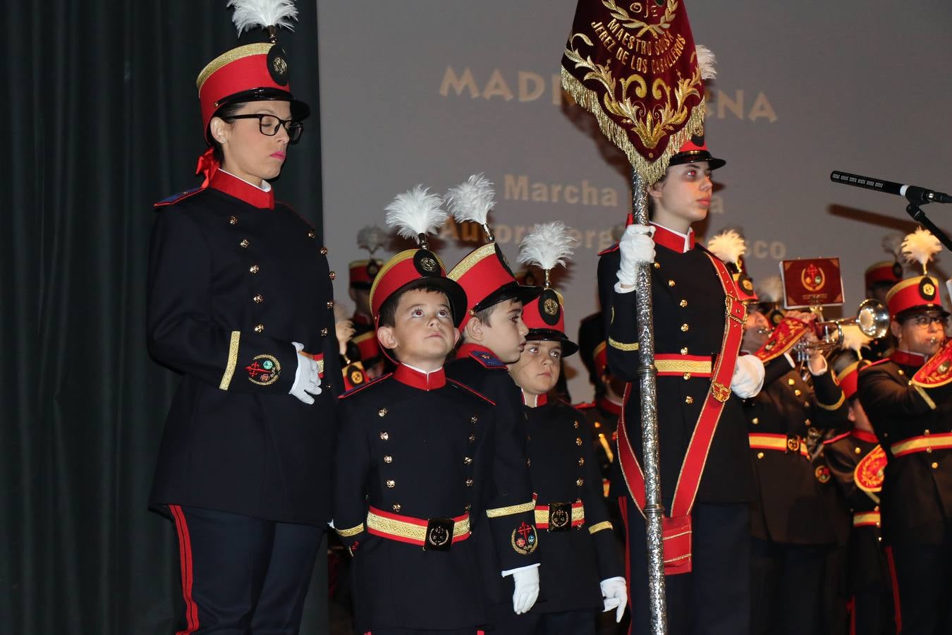 La Agrupación Musical 'Maestro Sousa' interpretando una de las Marchas de su repertorio para esta Semana Santa.