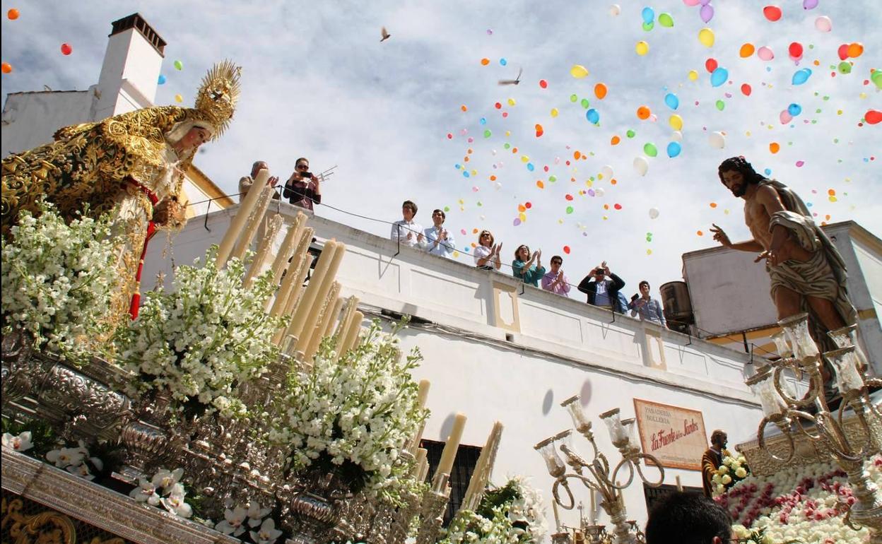 Santo Encuentro en la Fuente de los Santos, Domingo de Resurrección en Jerez.
