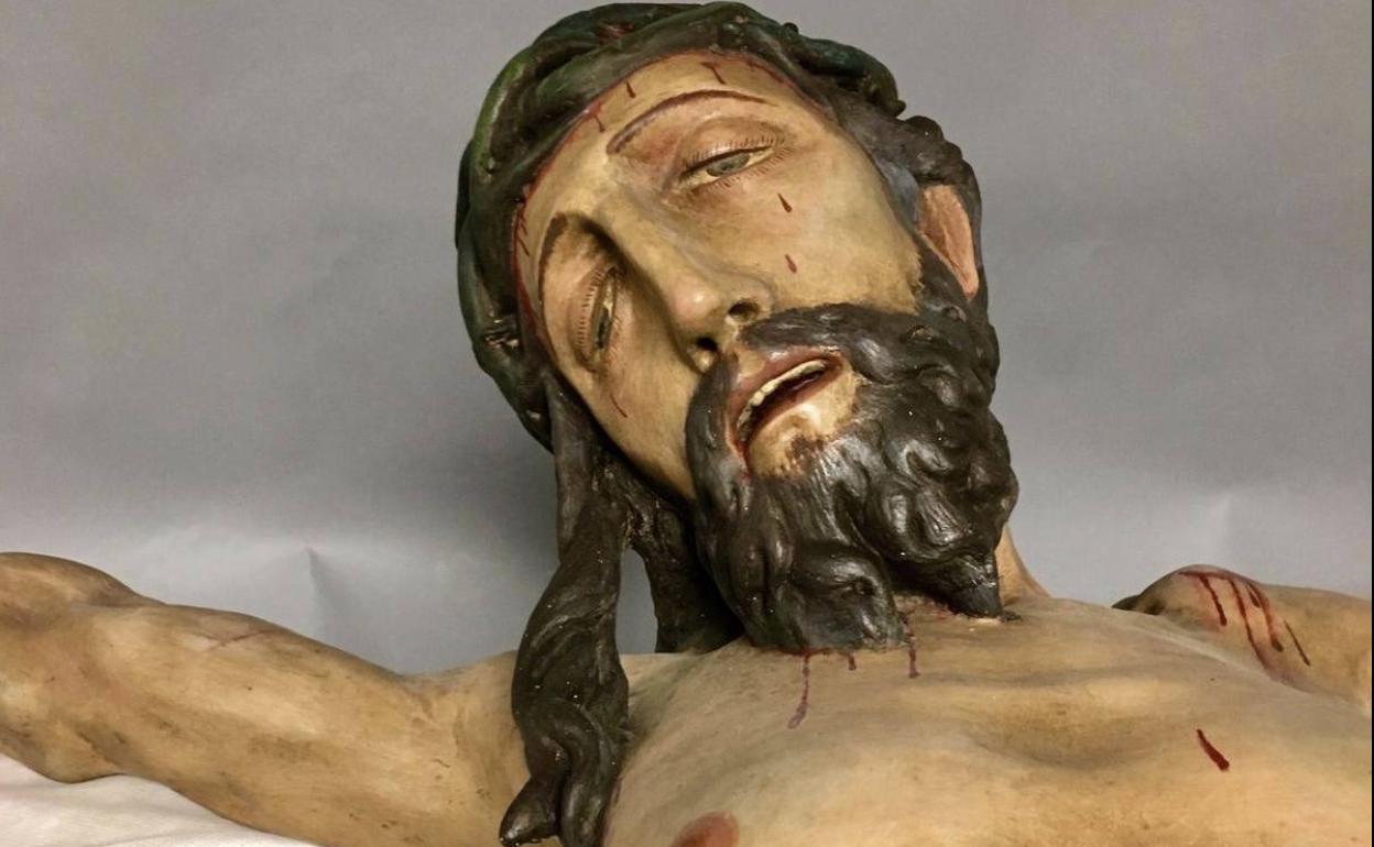 Cristo de la Vera Cruz en el taller de David Triguero. 