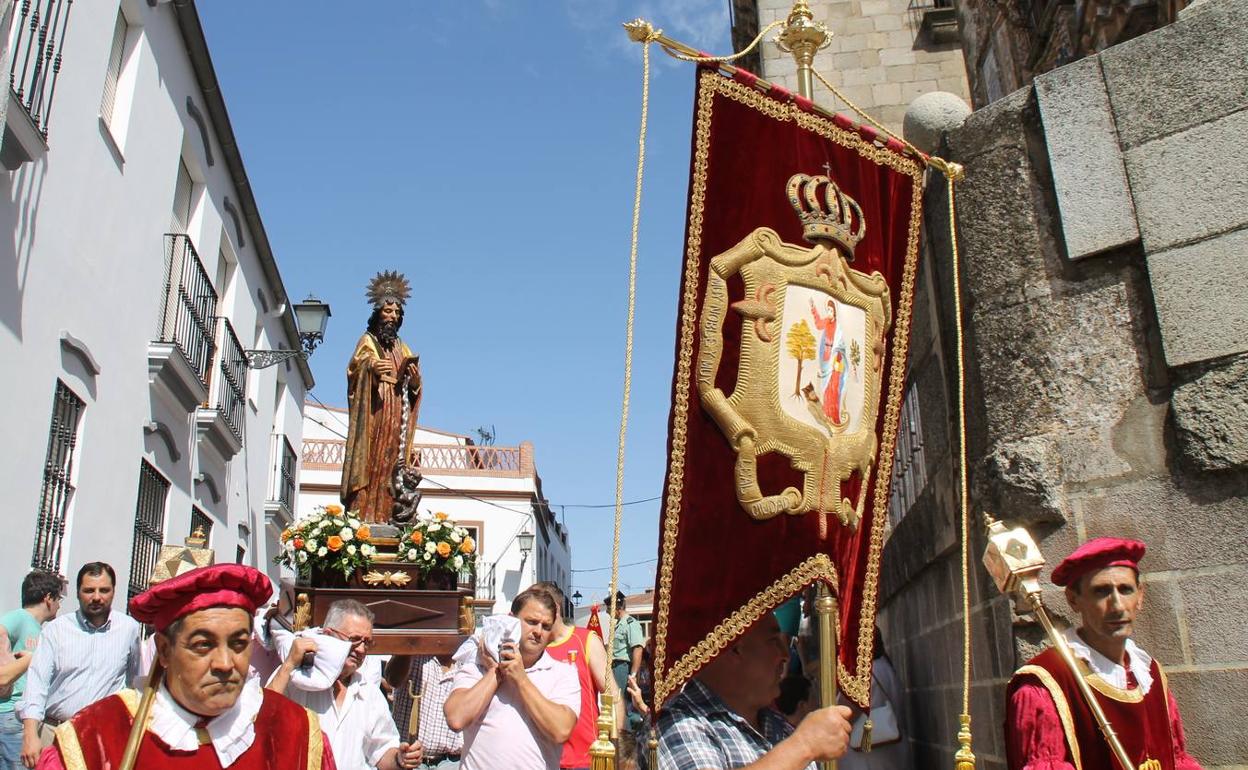 La procesión del patrón no se ha podido celebrar este año debido a la pandemia, pero sí la misa en su honor.