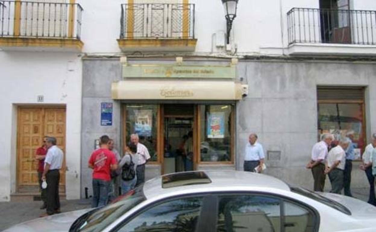 Imagen de la administración que selló el boleto ganador.