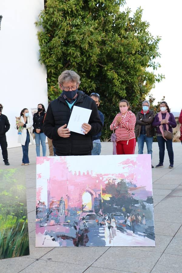 Un momento de la entrega de premios en el recinto amurallado de La Alcazaba.