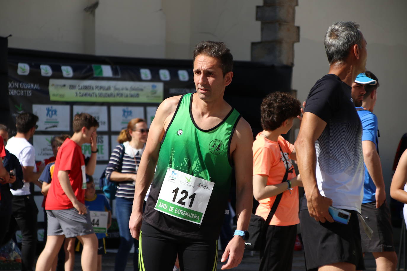 Fotos: Bruno Paixão y Anabel Benítez, vencedores de la XXIII Carrera Popular de Jerez de los Caballeros