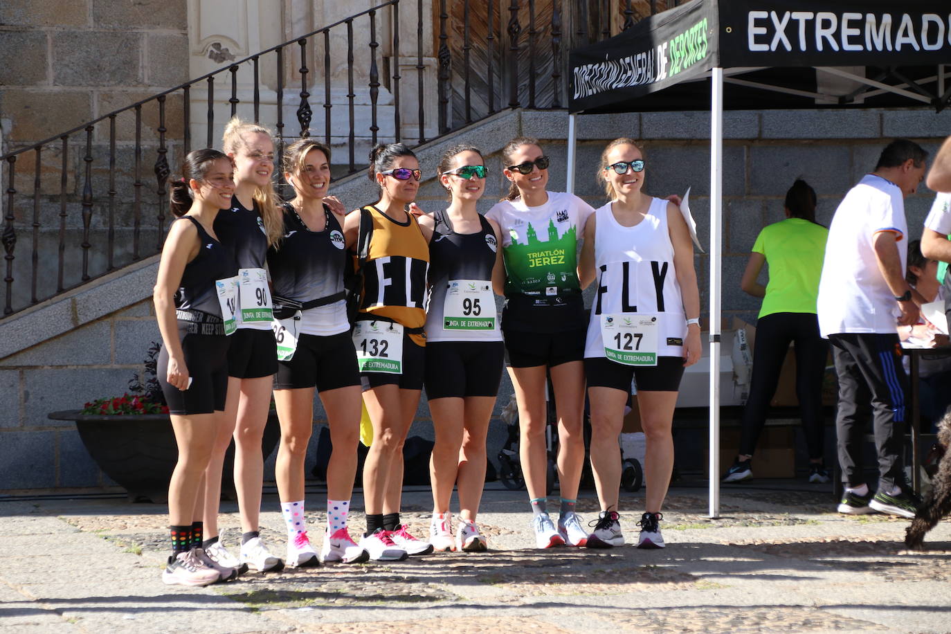 Fotos: Bruno Paixão y Anabel Benítez, vencedores de la XXIII Carrera Popular de Jerez de los Caballeros