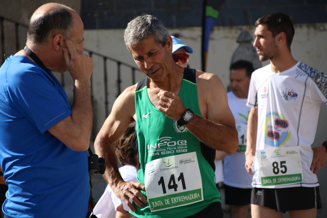 Fotos: Bruno Paixão y Anabel Benítez, vencedores de la XXIII Carrera Popular de Jerez de los Caballeros