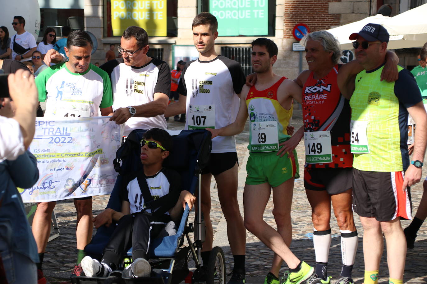 Fotos: Bruno Paixão y Anabel Benítez, vencedores de la XXIII Carrera Popular de Jerez de los Caballeros