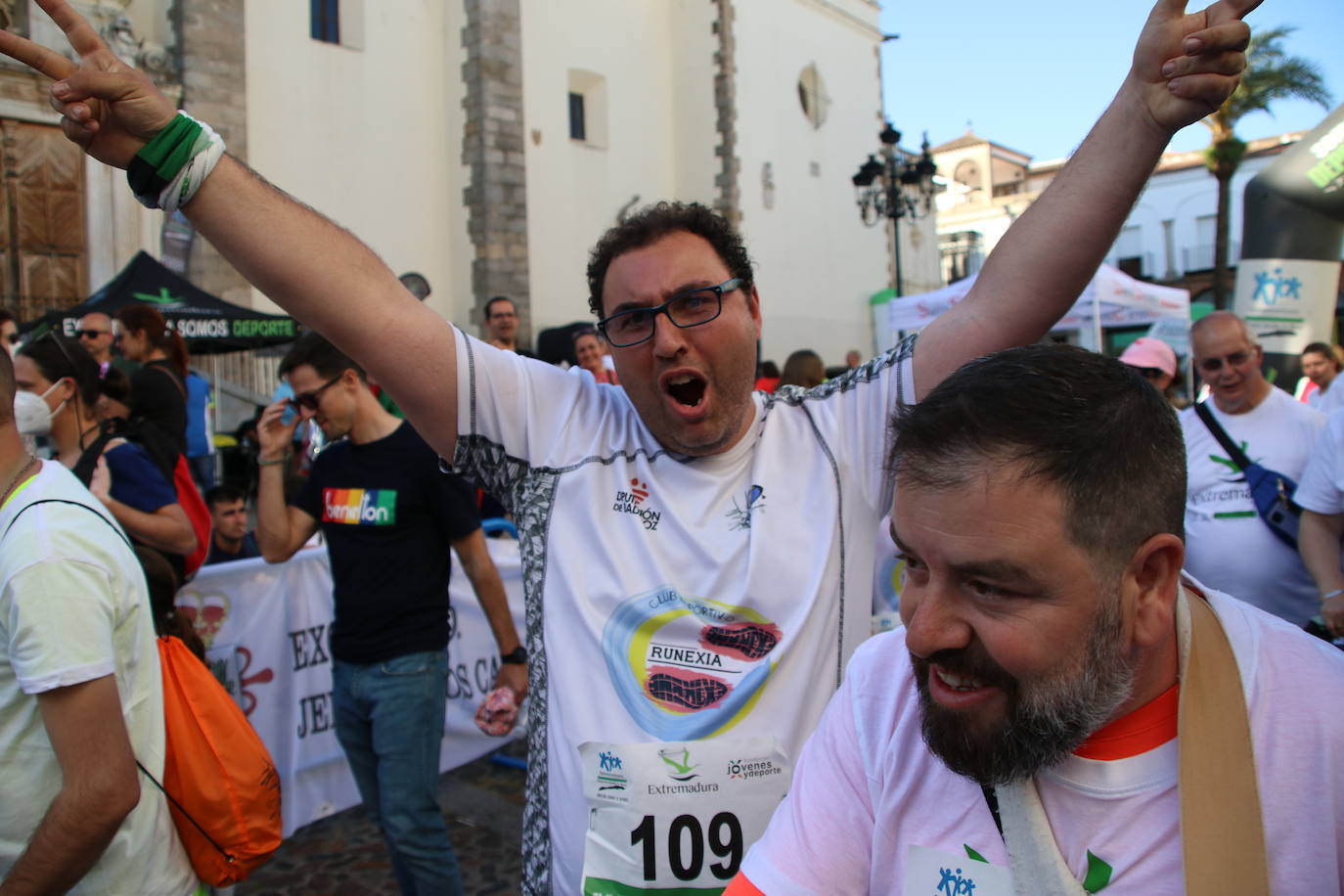 Fotos: Bruno Paixão y Anabel Benítez, vencedores de la XXIII Carrera Popular de Jerez de los Caballeros