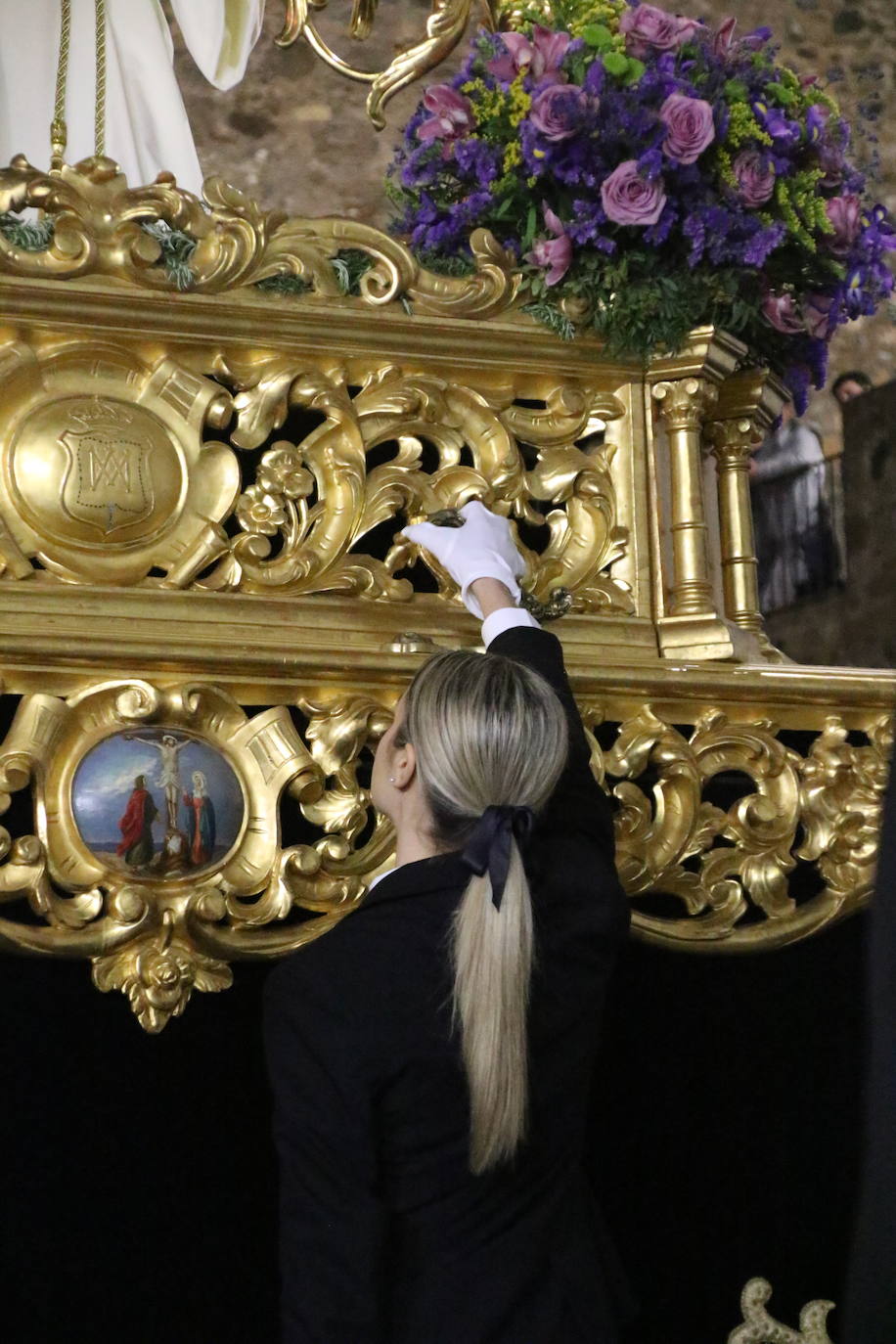 Silencio y recogimiento en la noche del Martes Santo jerezano al paso de Jesús Orando en el Huerto