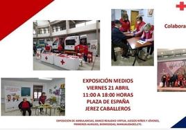 Jerez acoge una exposición de medios de Cruz Roja este viernes, 21 de abril