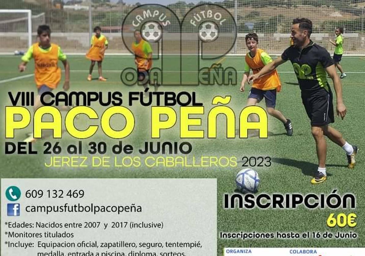 Abierto el plazo de inscripción para el VIII Campus de fútbol «Paco Peña»
