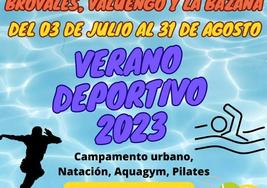 El programa «Verano deportivo 2023» se desarrollará del 3 de julio al 31 de agosto