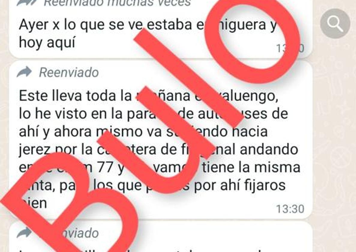 La Policía Local de Jerez de los Caballeros advierte de un bulo que circula por redes sociales