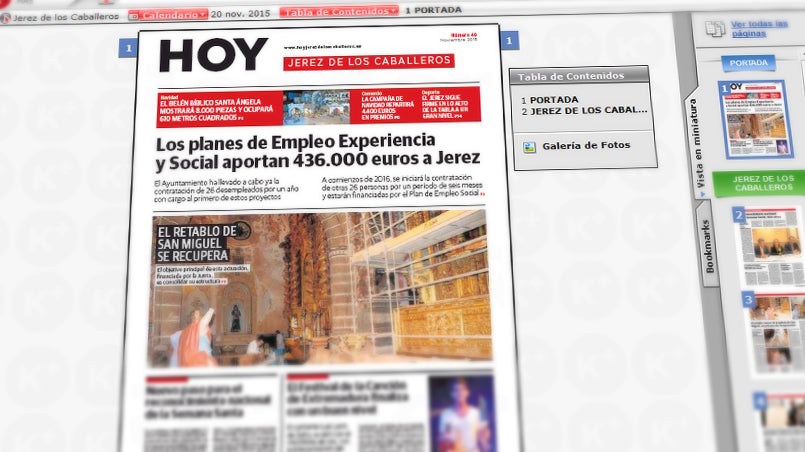 Aspecto que presenta la plataforma