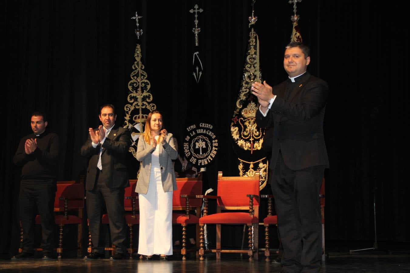 Miguel Ángel González tras pronunciar su pregón.